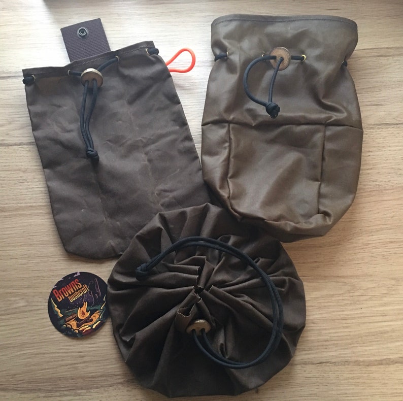 Bushcraft Pouches Waxed Canvas Adventurer Bundle Dump Pouch Etsy UK