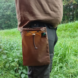 Bushcraft Futtertasche aus gewachstem Canvas