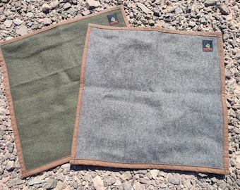 Bushcraft sit mat wool and wax canvas. Outdoors sit mat. Bigfoot Canvas co Bushcraft