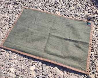 Bushcraft Wool & Waxed Canvas Sit Mat Pad Ground Cloth 18x28"