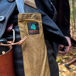 Bushcraft Waxed Canvas Silky Gomboy 240, Gomboy Curve Outback 2000 & Bahco Laplander Saw Belt Sheath.