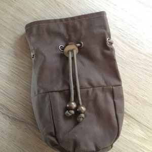 Bushcraft waxed canvas mini Sami snack food pouch tinder possibles pouch coin purse