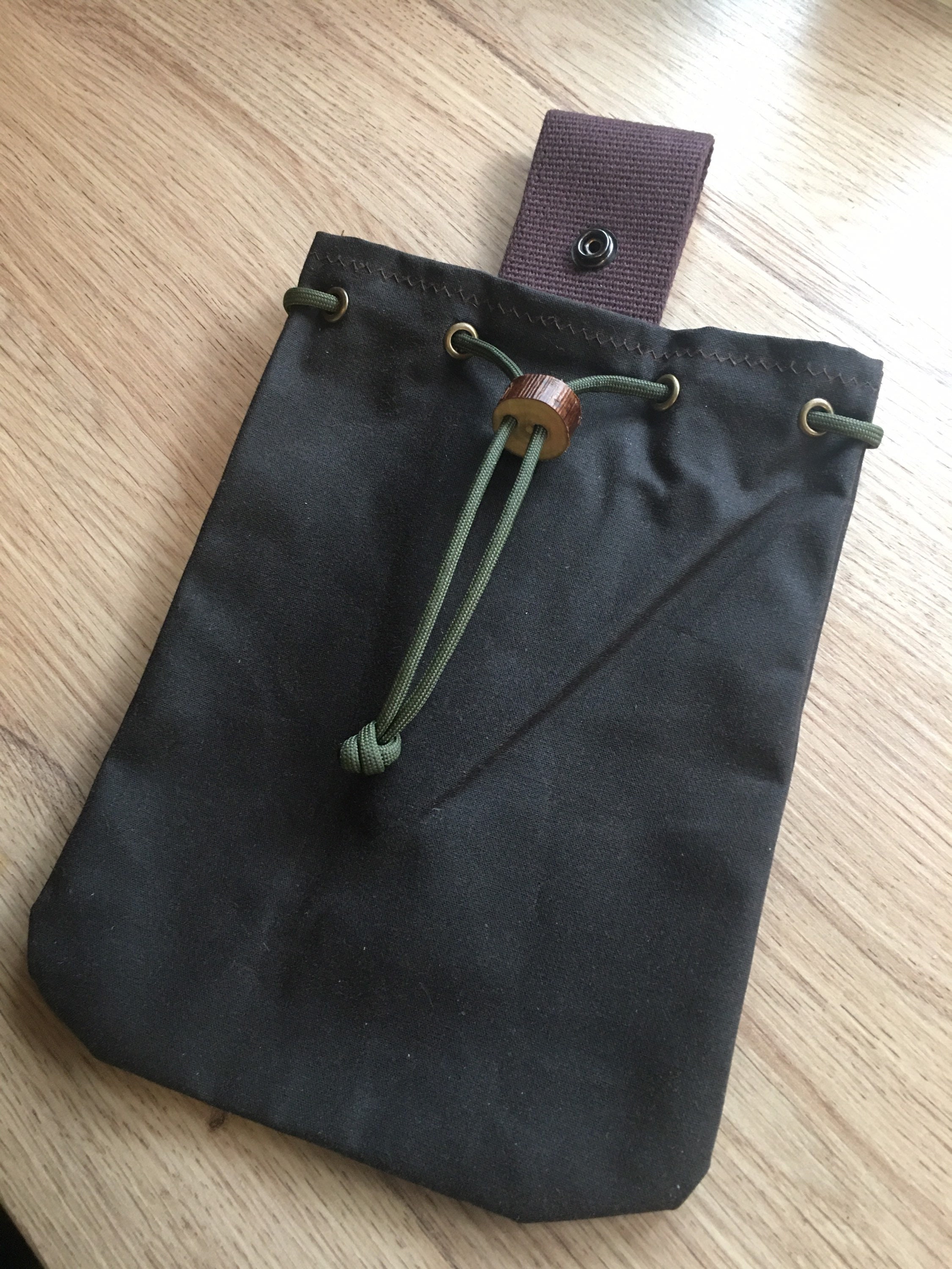 Bushcraft Dump pouch waxed canvas roll up pouch foraging pouch Etsy