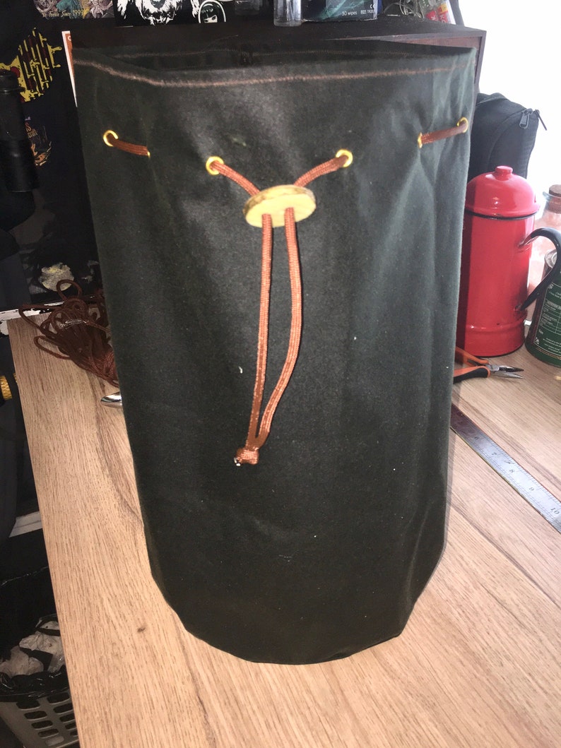 Bushcraft waxed canvas large pot bag Pathfinder 120oz cook pot bag pouch