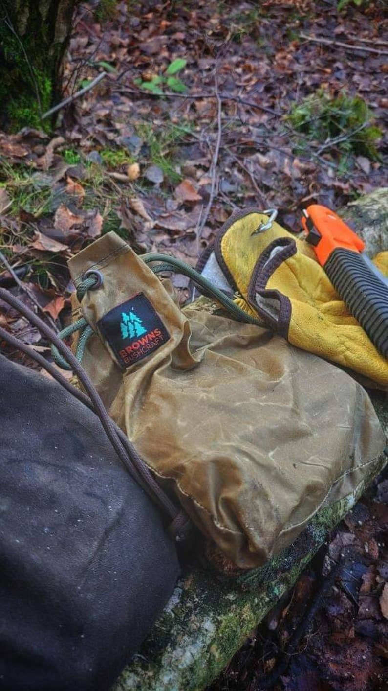 Bushcraft Waxed Canvas Lightweight Pouch Canvas Ditty Pouch Etsy