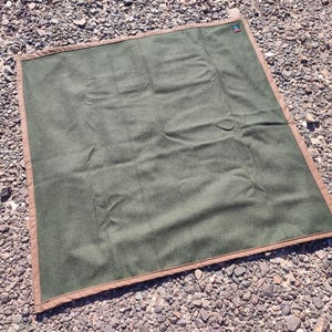 Bushcraft upcycled wool with waxed cotton canvas backing XL/XXL seat mat ground sit pad
