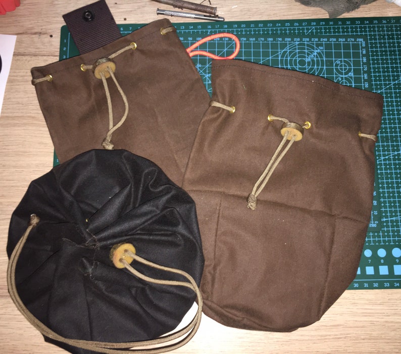 Bushcraft Pouches Waxed Canvas Adventurer Bundle Dump Pouch Etsy UK