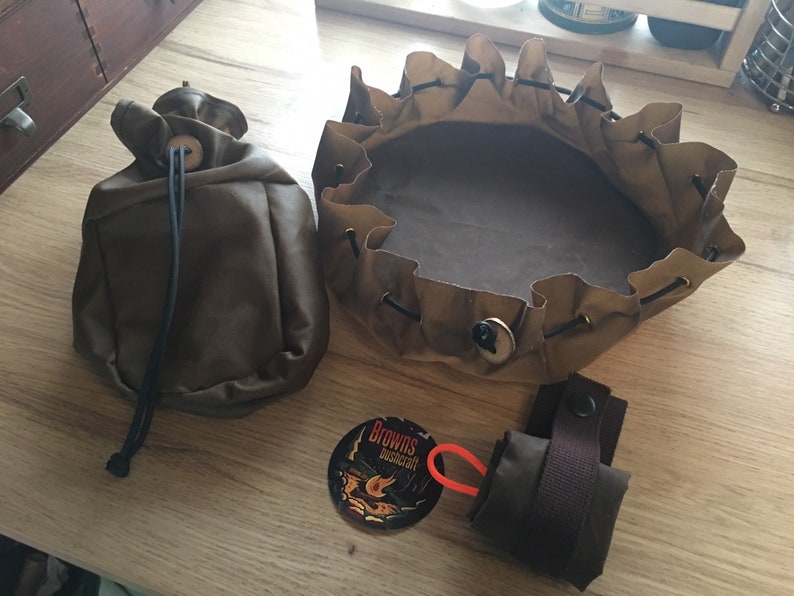 Bushcraft Pouches Waxed Canvas Adventurer Bundle Dump Pouch Etsy UK