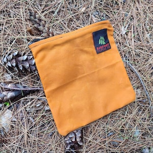 Waxed Cotton Canvas Zipper Pouch Bigfoot Canvas Co Bushcraft Possibles Pouch