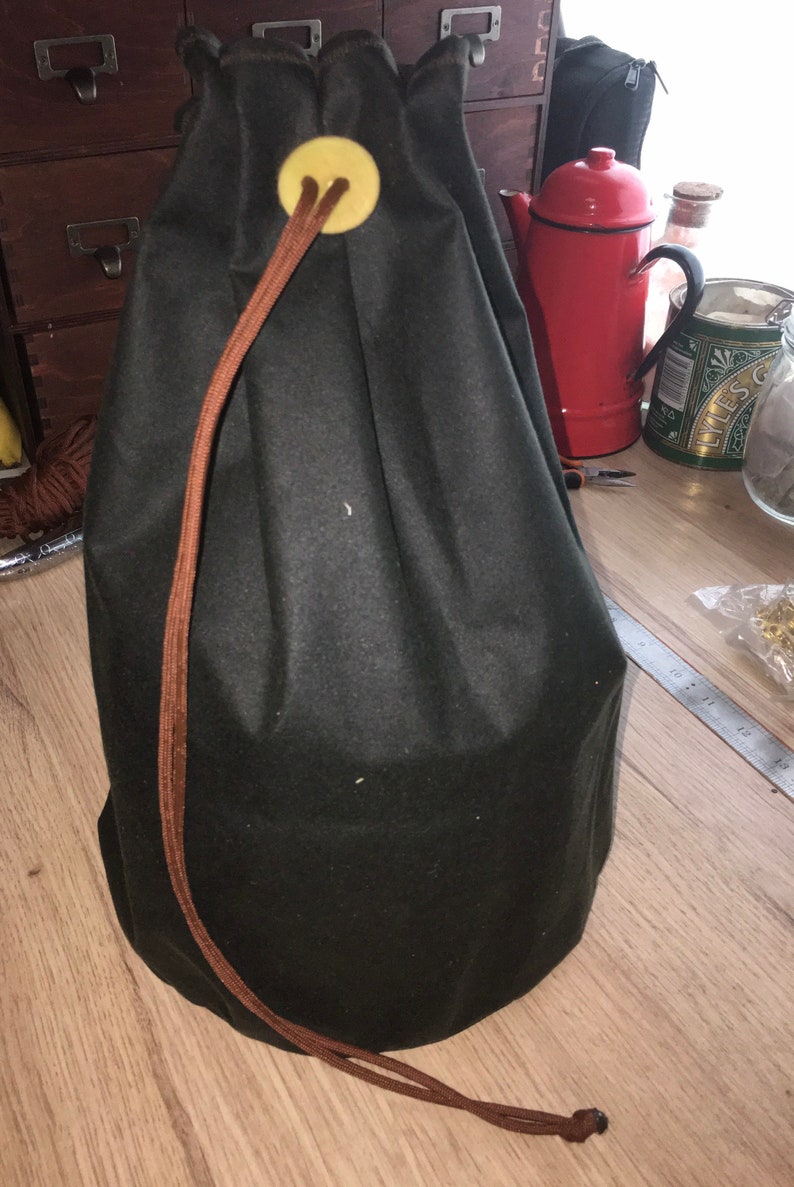 Bushcraft waxed canvas large pot bag Pathfinder 120oz cook pot bag pouch