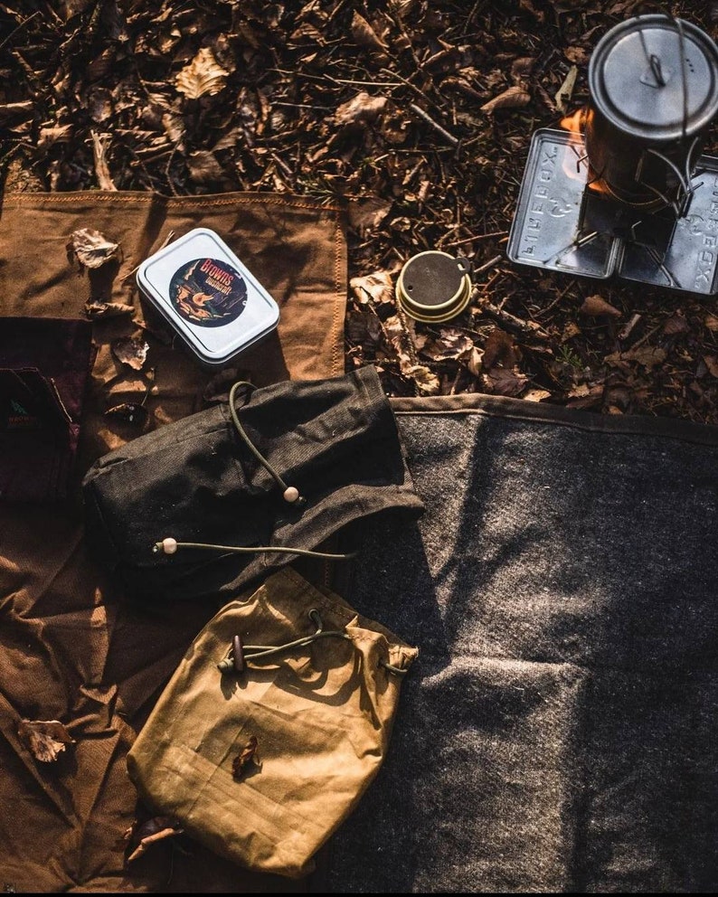 Bushcraft Waxed Canvas Lightweight Pouch Canvas Ditty Pouch Etsy