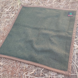Bushcraft sit mat wool and wax canvas. Outdoors sit mat. Browns Bushcraft