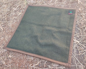 Bushcraft sit mat wool and wax canvas. Outdoors sit mat. Browns Bushcraft