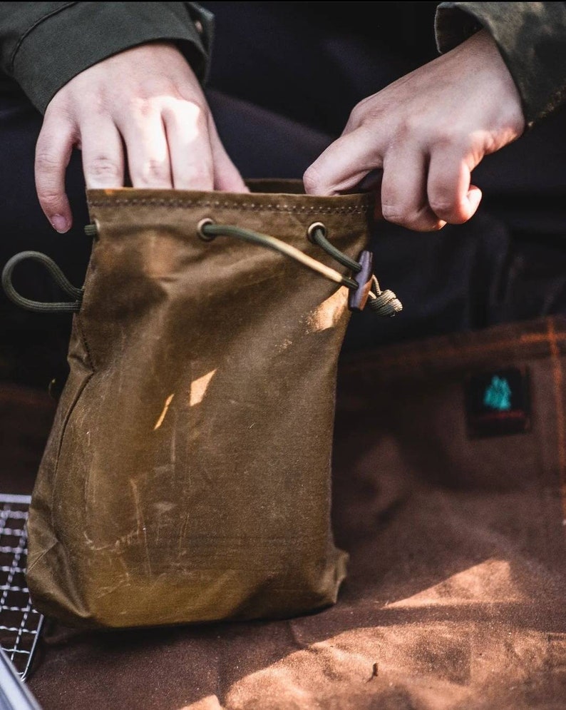 Bushcraft Waxed Canvas Lightweight Pouch Canvas Ditty Pouch Etsy