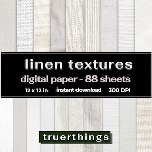 Leinen Texturen Digitales Papier Bündel Scrapbooking Papier Hintergründe Natürlicher Stoff Baumwolle Sackleinen Mood Board Materialien Junk Journals Neutral