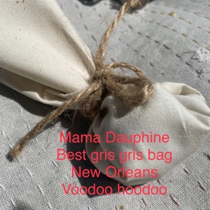 grigio grigio borsa mojo fortuna denaro borsa magia hoodoo voodoo New Orleans sacerdotessa vodou mamma DAUPHINE haiti nigeria afro caraibico regina santeria