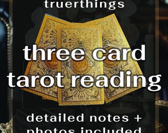 Three Card Tarot Reading- Fortune Teller Psychic Reading, Tarot Card Deck Blind Reading for Love, Oracle Cards Unique Gift for Her Spiritual