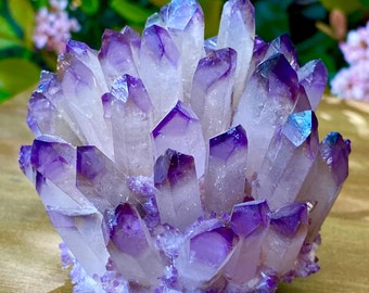 Große Amethyst-Kristallcluster, Roher Amethyst als Geburtsstein für Februar, Bezauberndes Kristall-Wohndekor, Einzigartiges Geschenk für Sie, Reinigung des Kronenchakras