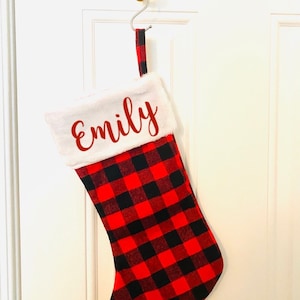 Personalized Buffalo Plaid Stocking