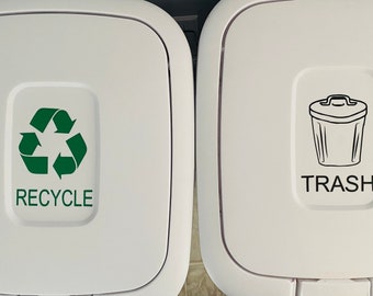 Reciclar / Basura Vinilo Decal set para cubos de basura