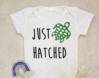 Just Hatched Onesies® Brand Bodysuit | Sea Turtle,Newborn Outfit, Baby Shower Gift,Cute Baby Outfit ,Baby Announcement,Gerber Onesies® Brand