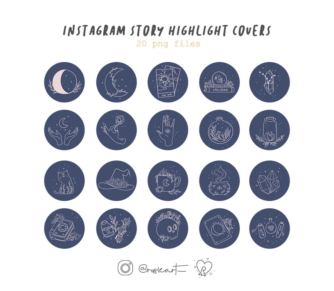 Instagram Highlight Icons Witchy Instagram Story Covers 20 - Etsy