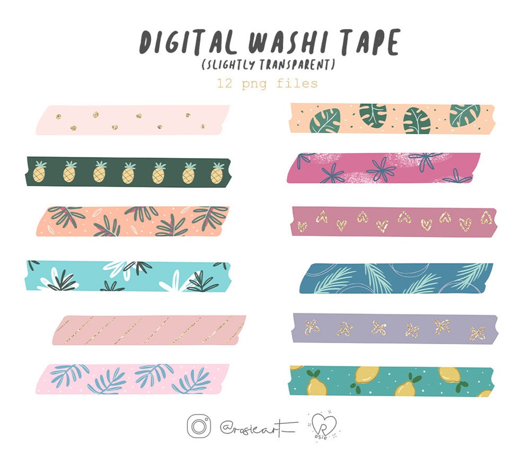 Boho Washi Tape Clipart  Illustrations ~ Creative Market