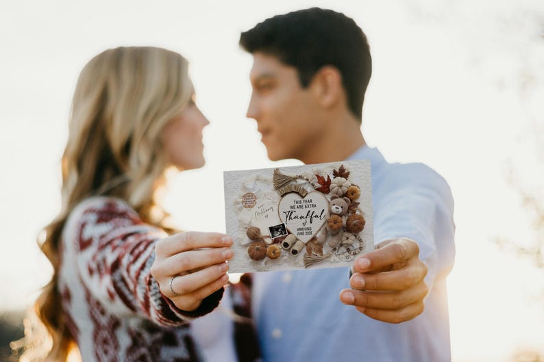 Thanksgiving Baby Announcement: Extra Thankful This Year, Editable Template (Digital) image 8