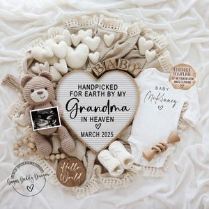 Annuncio di gravidanza digitale / Annuncio di nascita boho digitale / Social media Facebook Instagram / Modello modificabile / Selezionato per la Terra