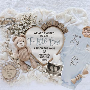 Twin Boys Pregnancy Announcement: Social Media Reveal (Digital Download)