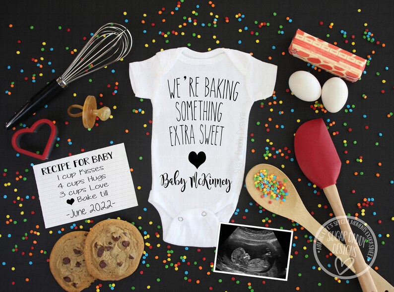 Baking Baby Announcement | Bun in the Oven Digital Pregnancy Announcement | Social Media Pregnancy Announcement | Baking Something Special 