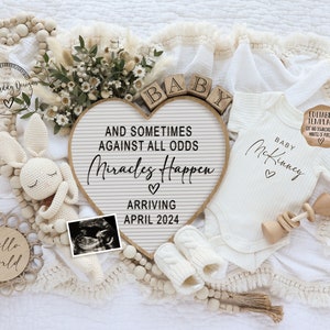 Annuncio di gravidanza digitale \ Annuncio di un bambino miracoloso \ Boho neutro rispetto al genere \ Modello modificabile \ Annuncio sui social media \ Bambino arcobaleno