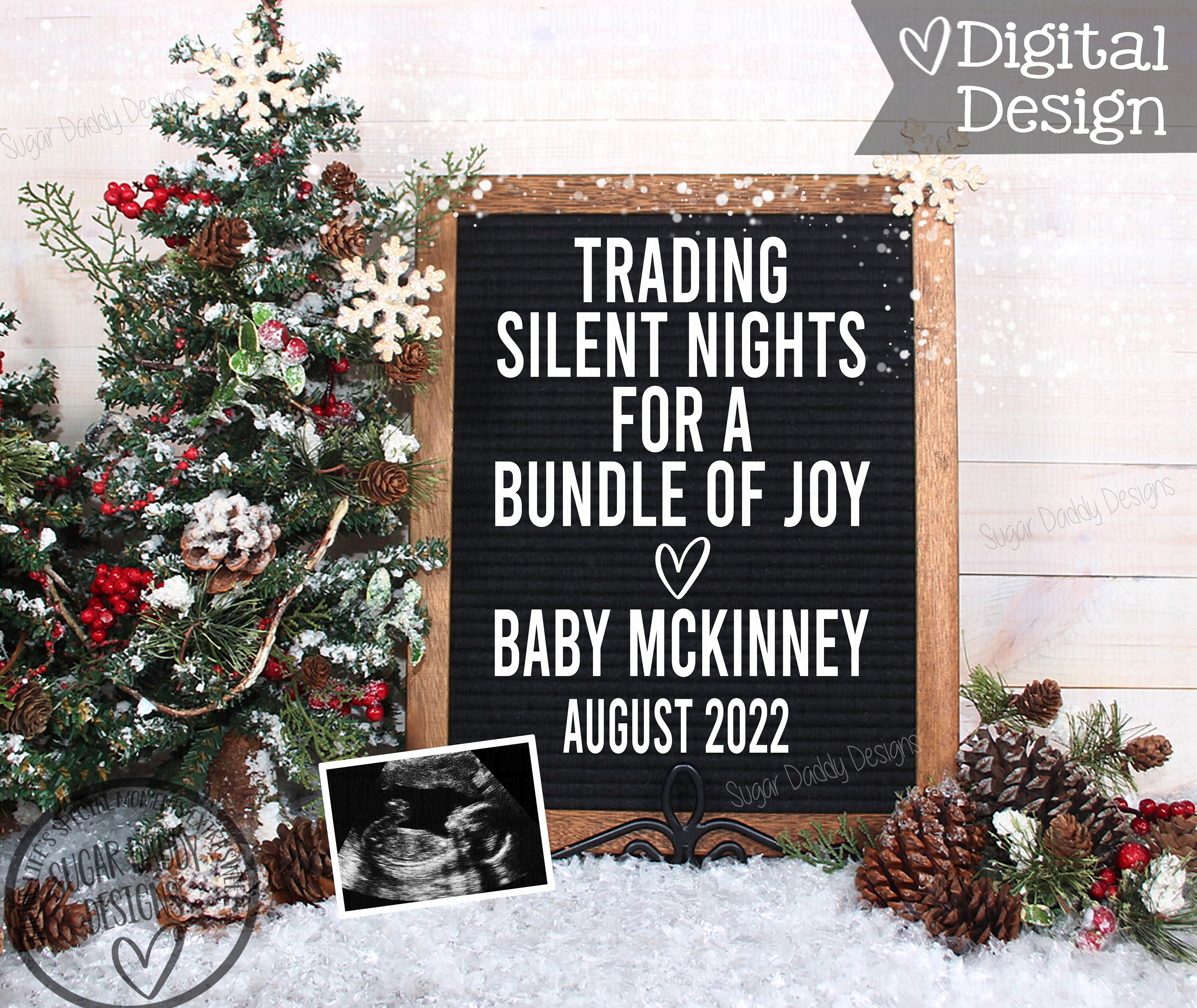 Mckinney Christmas 2022 Christmas Letter Board Pregnancy Announcement Digital | Etsy Australia