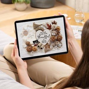 Thanksgiving Baby Announcement: Extra Thankful This Year, Editable Template (Digital) image 7