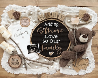 S’more Pregnancy Announcement • Digital Baby Reveal Template
