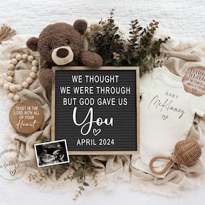 Last One Pregnancy Announcement Digital | Religious Baby Announce | Social Media Facebook Instagram | Editable Template | Last One Seriously