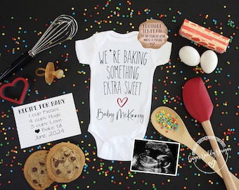 Baking Baby Announcement | Bun in the Oven Digital Pregnancy Announcement | Social Media Pregnancy Announcement | Baking Something Special