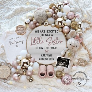 Faire-part de grossesse numérique pour bébé soeur