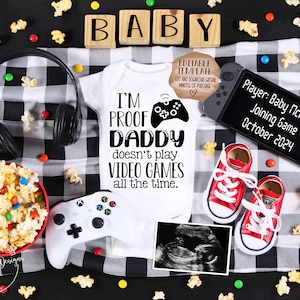 Video Game Digital Pregnancy Announcement | Proof Daddy Doesn't Play Video Games All the Time Social Media Pregnancy Announcement | Gamer