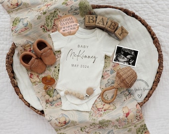 Winnie the Pooh Pregnancy Announcement: Editable Social Media Template (Digital)