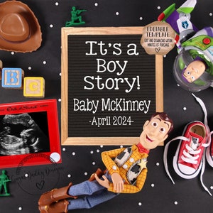Toy Story Baby Announcement: It&#39;s a Boy Social Media Reveal (Digital File)