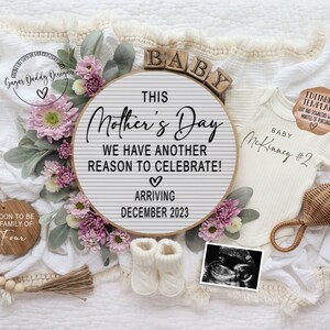 Mother&#39;s Day Pregnancy Announcement: Editable Social Media Template (Digital Download)
