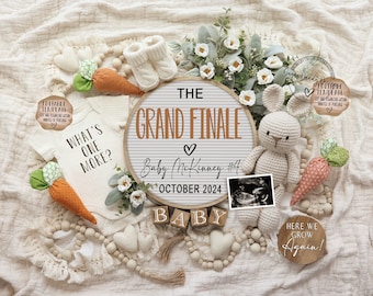 Anúncio de gravidez de Páscoa: Ursinho de pelúcia, o último (Modelo digital)