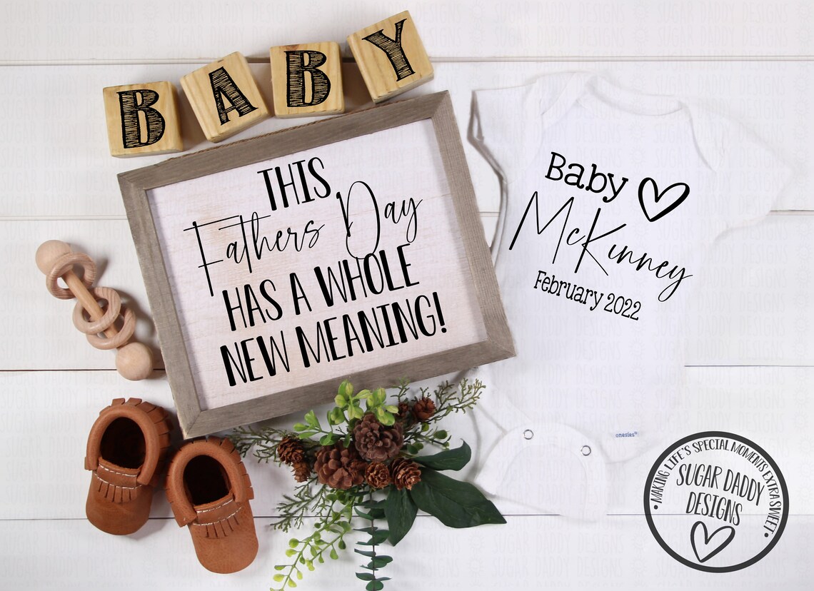 Father's Day Personalized Pregnancy Announcement Etsy