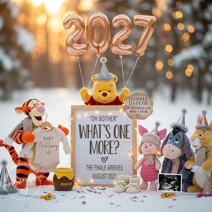 Last Baby Announcement Digital: 2027 New Year Last One Seriously, Editable Pregnancy Template image 10