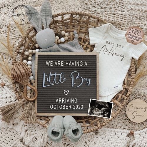It's a Boy Digital Pregnancy Announcement Video Baby Etsy