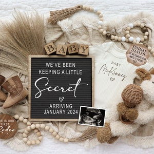 Digital Western Pregnancy Announcement | Cowboy Baby Announcement |  Social Media Facebook Instagram | Editable Template | Our First Rodeo