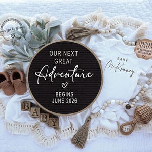 Boho Pregnancy Announcement: Gender Neutral Baby Reveal, Social Media Template (Digital Download) image 2