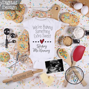 Baking Pregnancy Announcement | Bun in the Oven Digital Pregnancy Announcement | Social Media Announcement Idea | Baking Something Special