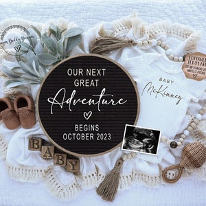 Adventure Pregnancy Announcement: Neutral Social Media Template (Digital Download)